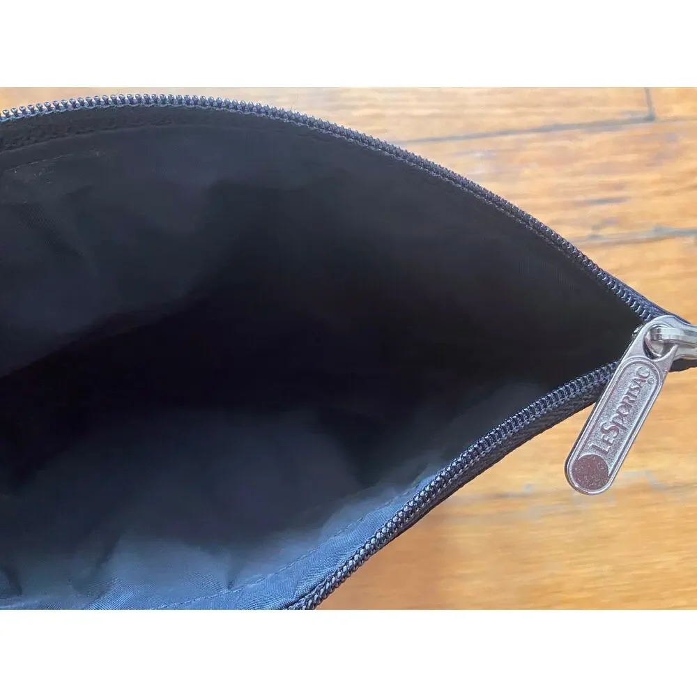 LESPORTSAC Black Logo Zippered Pouch
